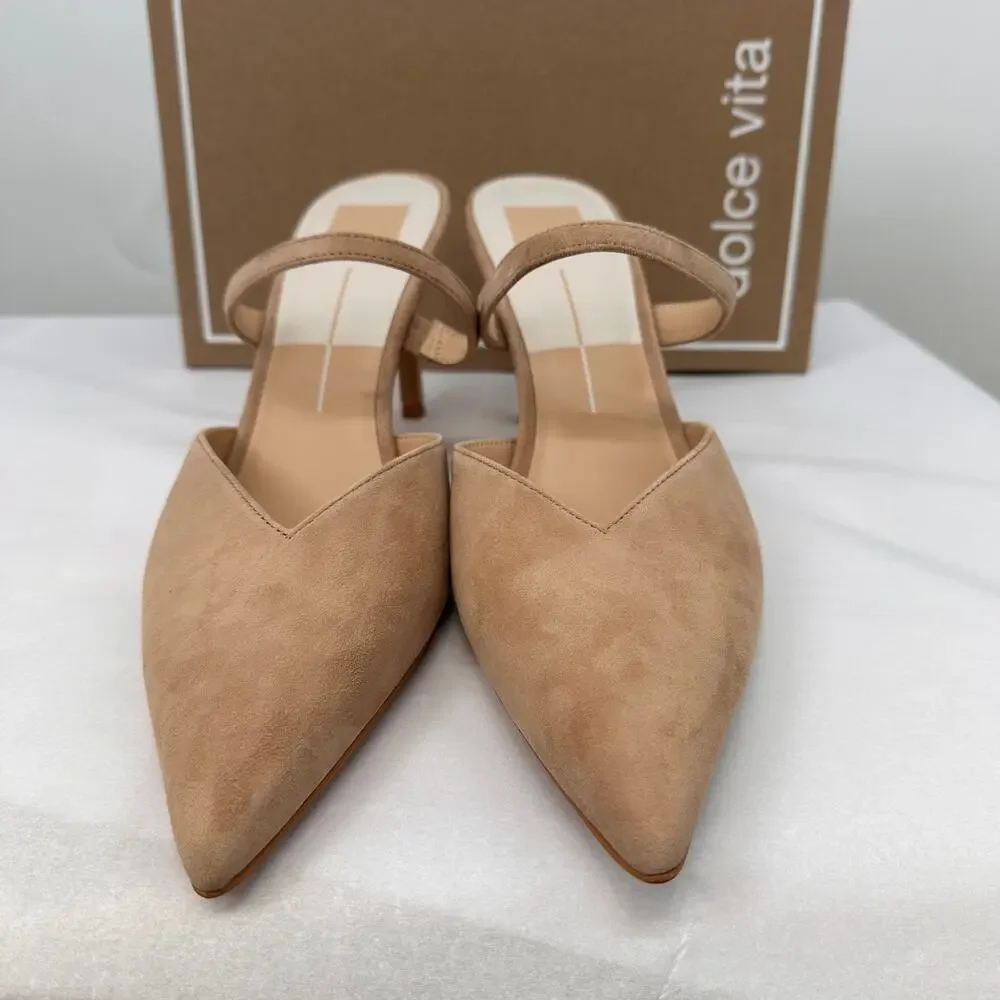 DOLCE VITA New in Box Evereve Kanika Pump Heels in Camel Nude Suede // 10